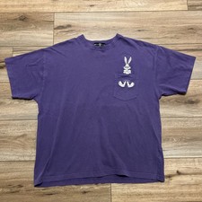 VTG 1995 Bugs Bunny Pocket T Shirt SZ XL Purple Warner Bros 90s Looney Tunes