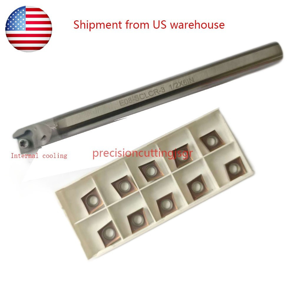 TOOL ZIMI Solid Carbide Boring Bar 1/2" x 6.0" E08-SCLCR3 +10 CCMT 32.50 USA