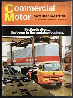 COMMERCIAL MOTOR MAGAZINE 26 SEP 1969 Vol 130 Container Show Report