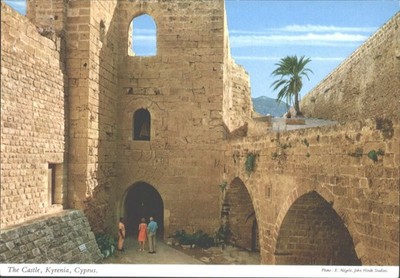 John Hinde Postkarte Kyrenia Schloss Zypern Die Insel Aphrodite 2CY5