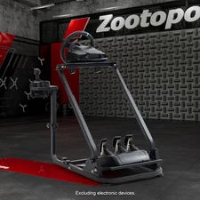 Zootopo Racing Simulator Cockpit Steering Wheel Stand Foldable Fit Logitech G920