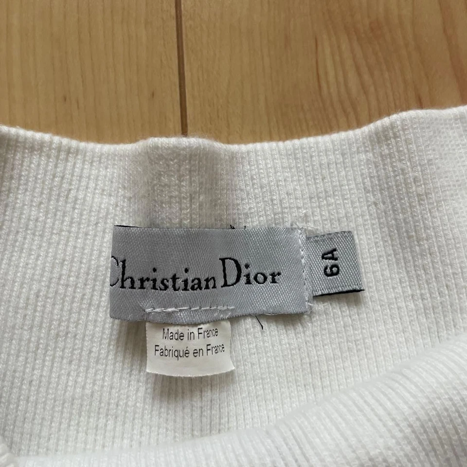 Falda Christian Dior 6A Estampado Floral Blanco Rosa Diseño Cordón Foto 2 de 4