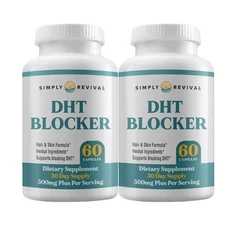 2-Pack Simply Revival DHT Blocker - Promote Healthy Hair Growth - 120 Capsules