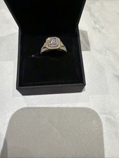 Engagement Ring White And Yellow Diamond