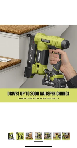 ALLOYPOWER 18 Gauge Nail Gun Battery Powered, 2 in 1 Cordless Brad Nailer/Electr