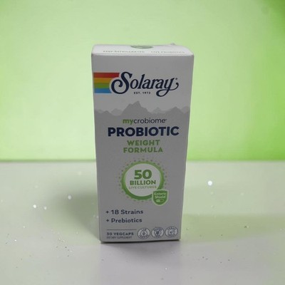 Solaray Mycrobiome Weight Formula 50 Billion Microbiome 30 VegCaps Exp 08/2027