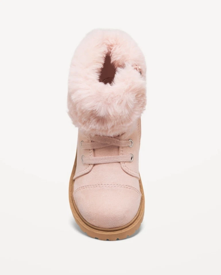 Botas antiguas de piel rosa talla 8 azul marino para niñas pequeñas lindas nuevas Foto 2 de 3