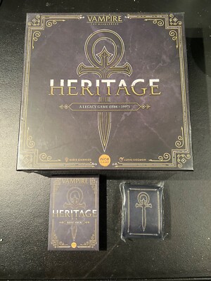 Vampire: The Masquerade Heritage Board game, reset pack and card sleeves