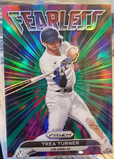 2022 Panini Prizm Fearless Green Prizm Trea Turner #FL-8 Dodgers