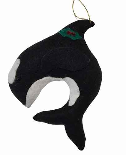 Alaska felt Handmade Orca Whale Ornament 4" - Bild 3 von 5