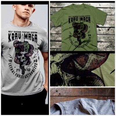 Krav Maga t-shirt martial arts military lethal self defense fighting tactic tee