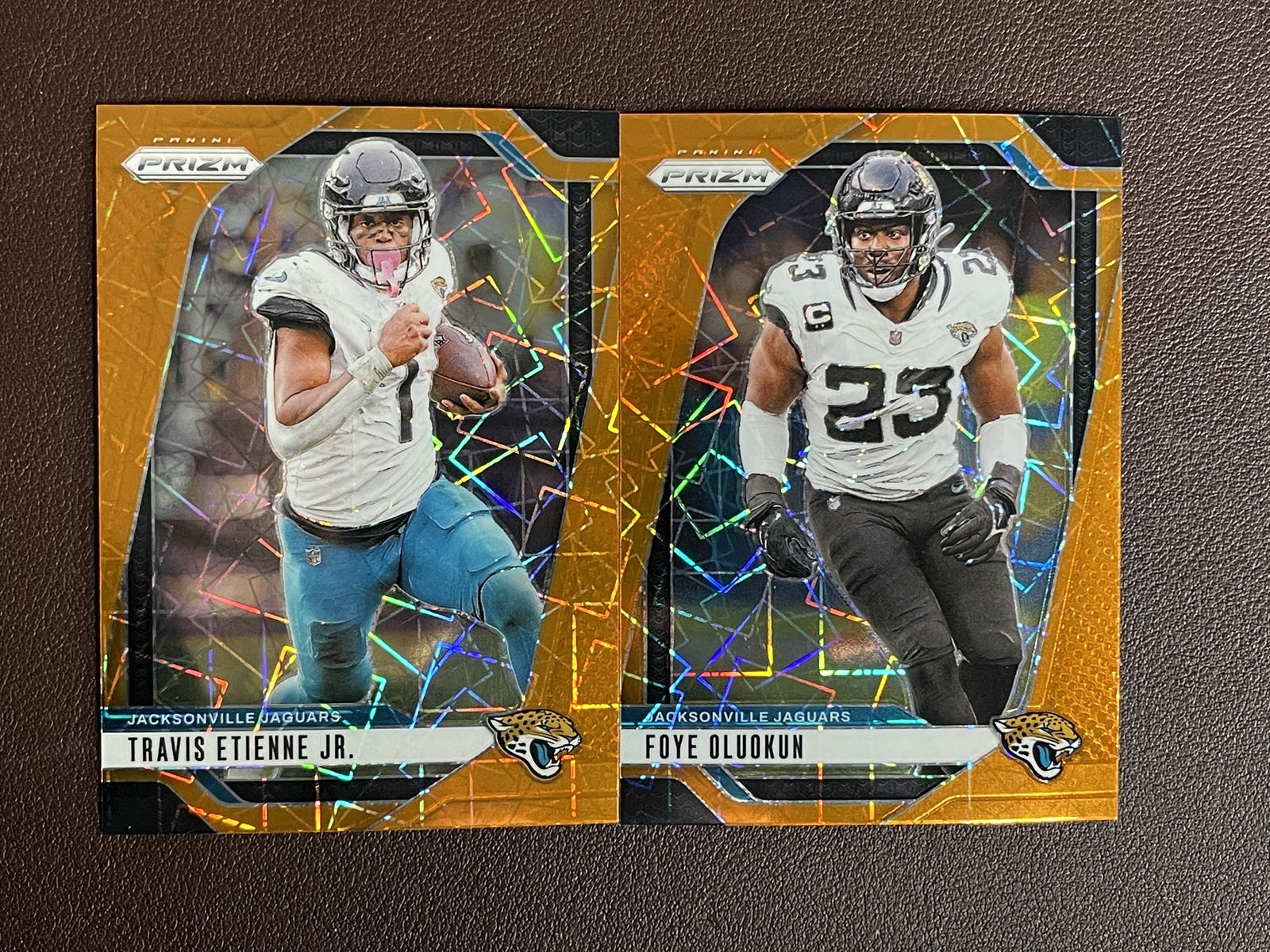 2024 Prizm Travis Etienne Jr. Foye Oluokun Orange Lazer Jaguars Lot*2 LK188