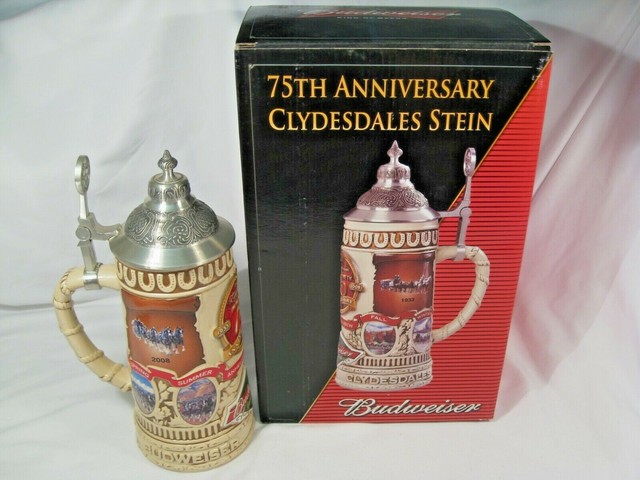 budweiser 75th anniversary stein