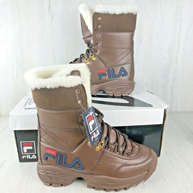 brown fila boots