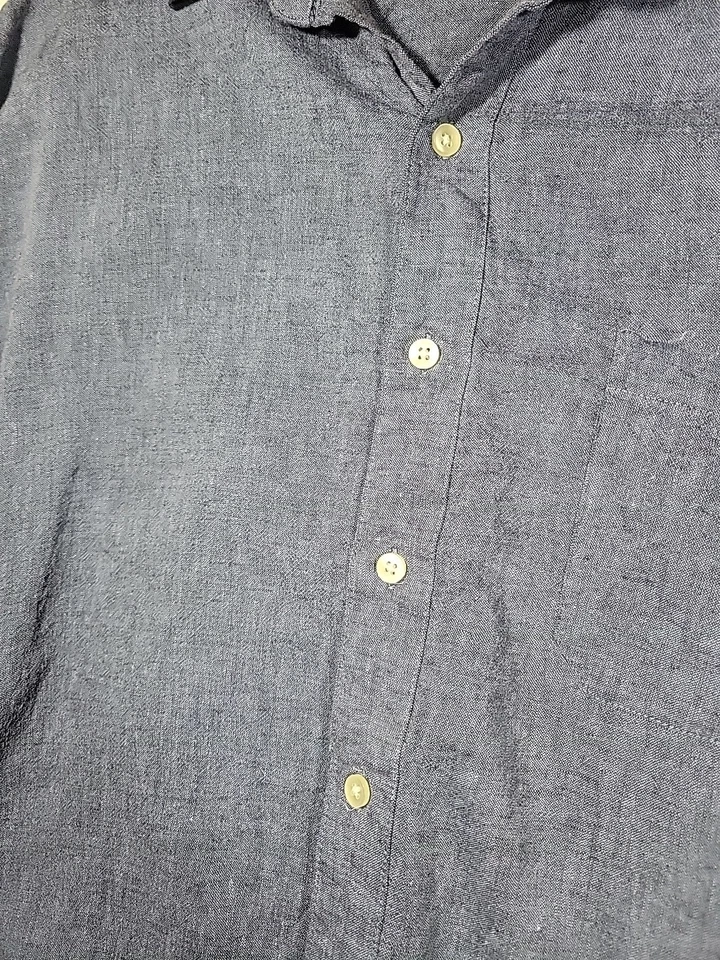 Camisa de mezclilla con botones de manga larga Van Heusen para hombre talla XXL Foto 2 de 4