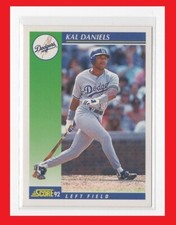 Kal Daniels #110 1992 Score Los Angeles Dodgers Baseball Card Left Field