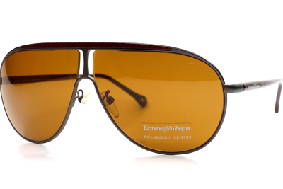 Ermenegildo Zegna SZ3250V 0568 Brown Polarized Metal Italy