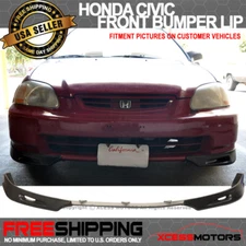 Fits 96-00 Honda Civic JDM Style 3PCS Front Bumper Lip Chin Spoiler PU Unpainted