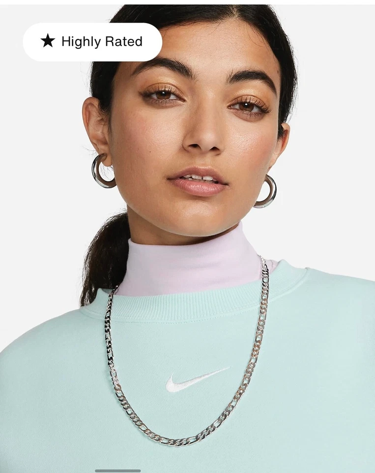 $70 Sudadera con cuello redondo recortado de forro polar Nike Fleece Oversized para mujer de $70 DQ5761 346 Foto 4 de 4