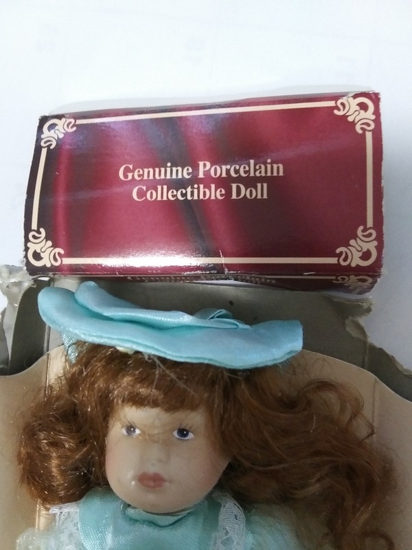 Genuine Porcelain Collectible Doll 6 Inch Hand Painted Fine Bisque Porcelain 