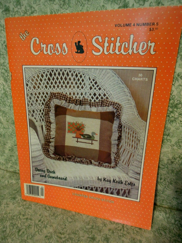 LC-1889 CROSS STITCH craft magazine: "THE CROSS STITCHER" by Kay Estes, 1987 - Picture 1 of 8