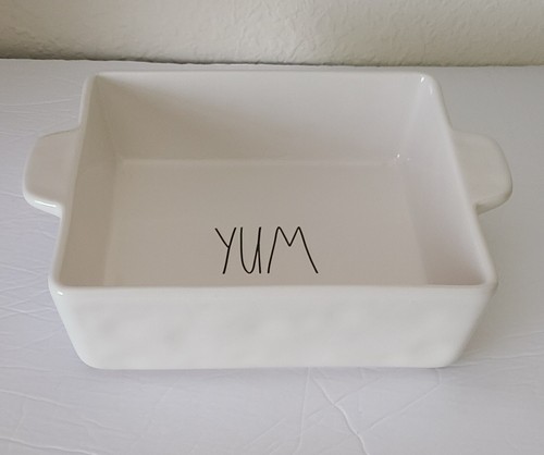 Rae Dunn Artisan Collection by Magenta "Yum" 8" Square Baking Casserole Dish - Picture 3 of 6
