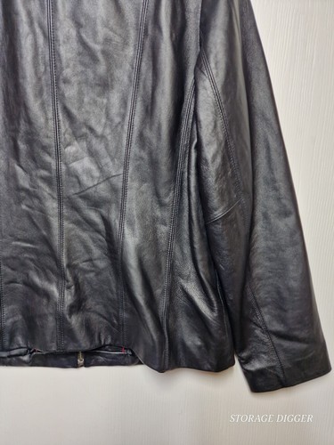 Colebrook Women's 100% Leather Full Zip Black Jacket Pockets Lined Size L - Picture 9 of 18