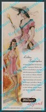 orig. Farb-Reklame Lutz Ehrenberger Dame Mode Mieder Erotik Fetisch Hamburg 1941
