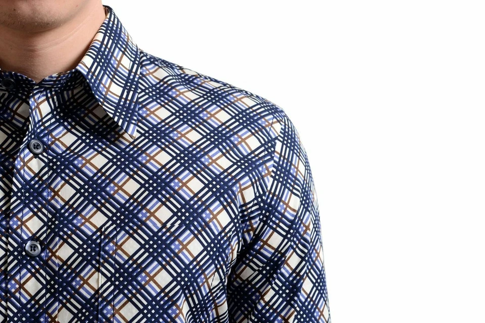 Camisa de vestir para hombre Prada con botones talla 15 15 3/4 16 1/2 Foto 3 de 4