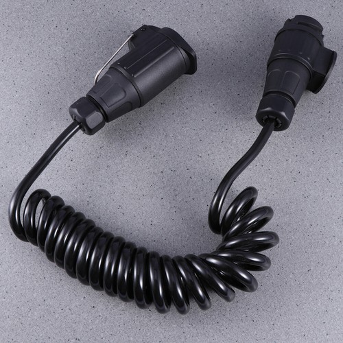 12 V Trailer Plug Cord Tow Wiring Connector Electrical Spring Coiled Cable - 第 1/11 張圖片