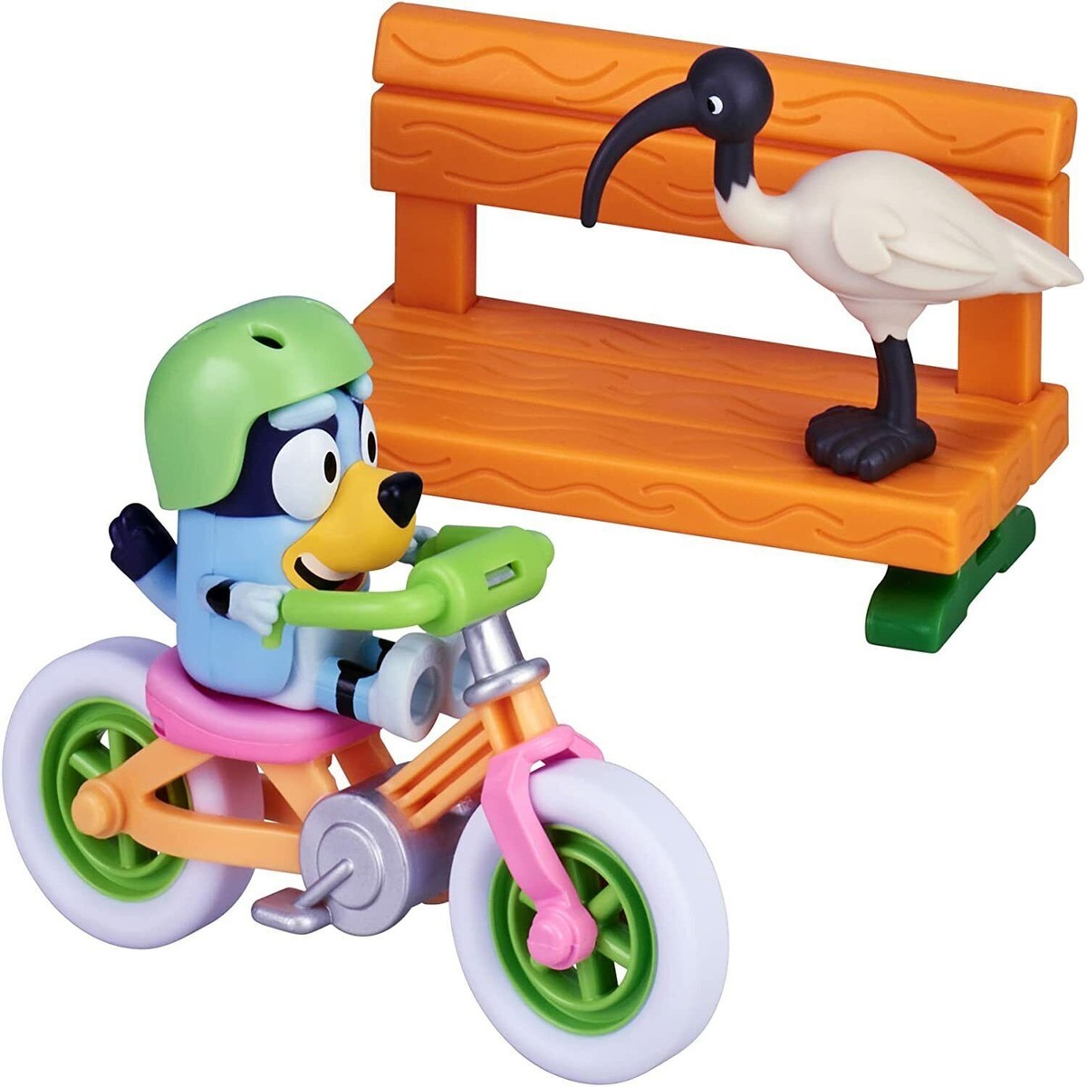 Bluey's Bicycle Playset Bike Bin Chicken Park Bench | eBay
