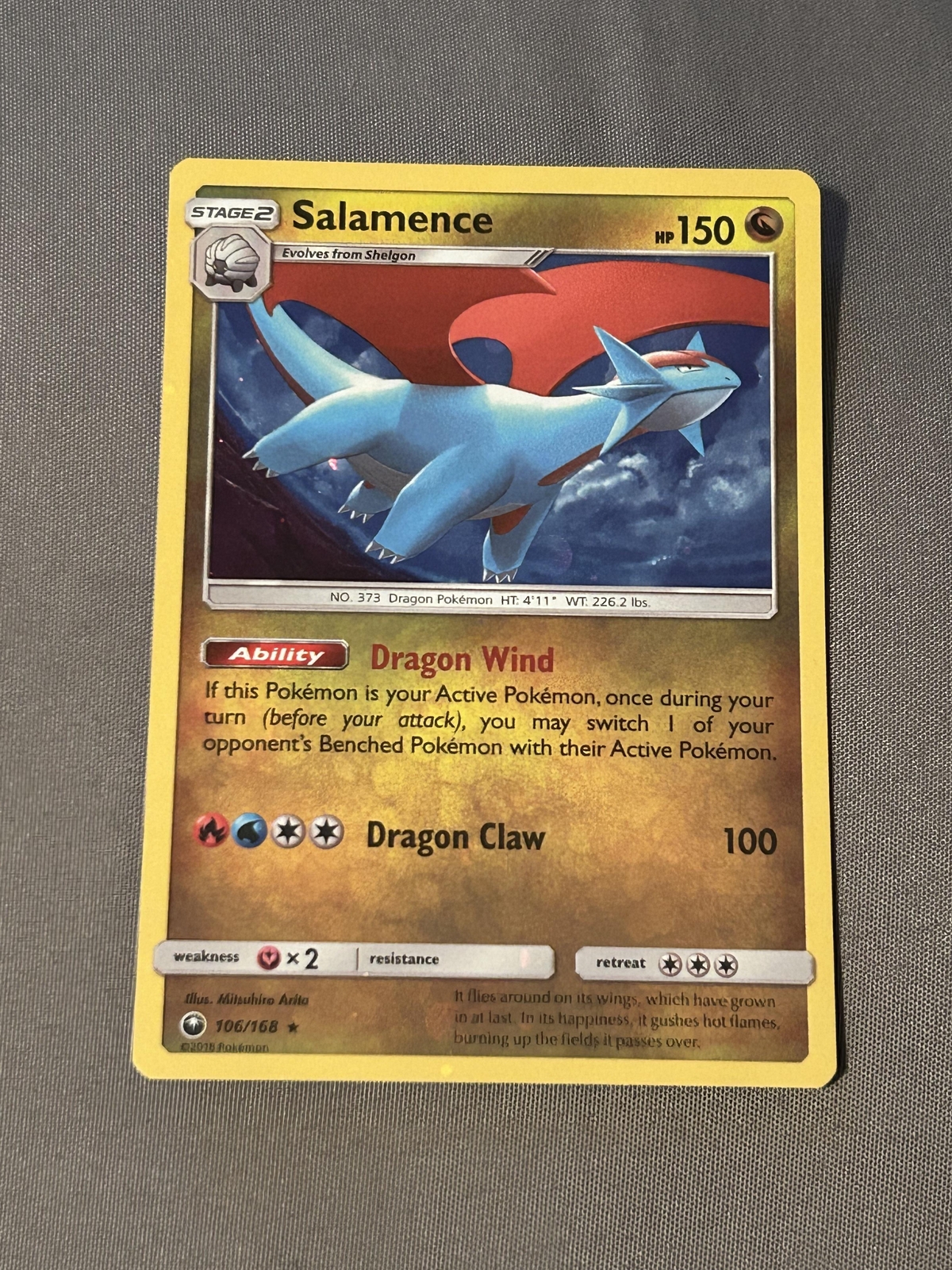 Salamence pokemon tcg card 106/168 (844)