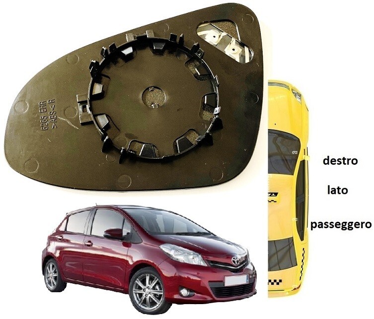 PIASTRA SPECCHIO RETROVISORE DX TERMICA TOYOTA YARIS 2011-2016