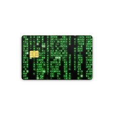 Credit Card Skin Sticker Vinyl Decal Green Code