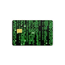 Credit Card Skin Sticker Vinyl Decal Green Code