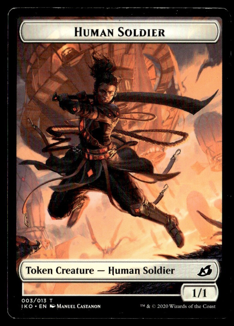 2020 Ikoria Lair of Behemoths Common Human Soldier Token #3 MTG  