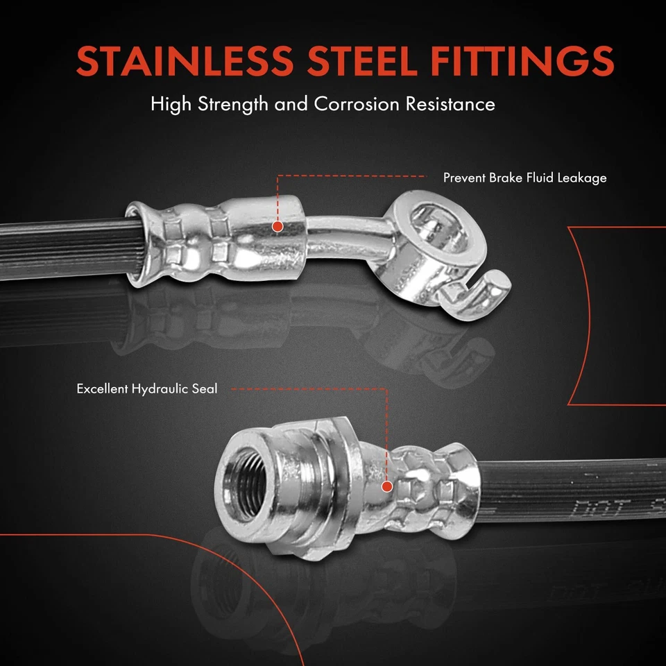 Nueva manguera hidráulica de freno lado del conductor delantero para Nissan Versa 2012-2021 Versa Note Foto 4 de 4