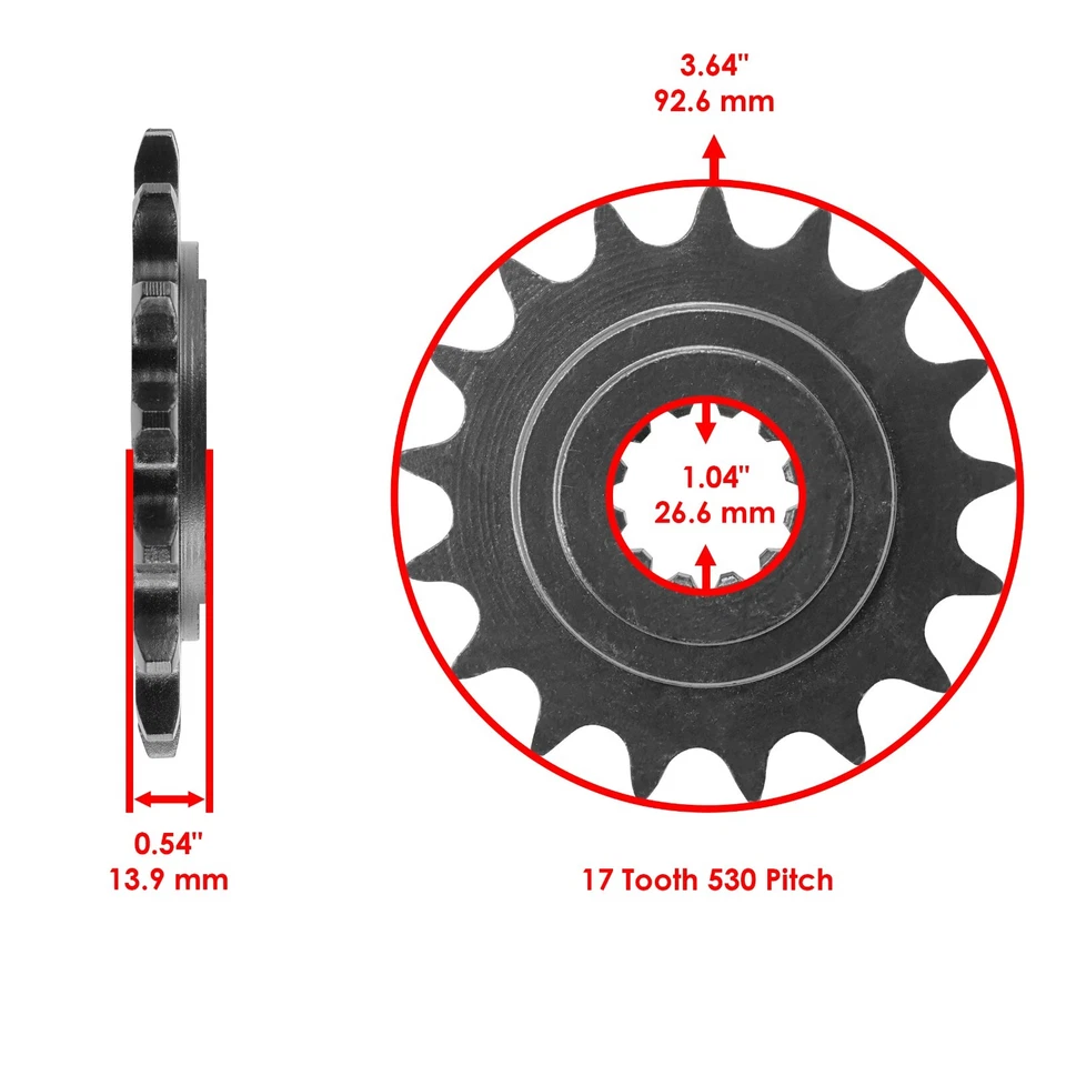 Kit de corrente e roda dentada vermelha para Kawasaki ZR1100C ZRX1100 1999 2000 - Imagem 3 de 4
