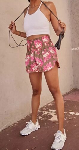Free People FP Movement The Way Home Shorts NWT Military Rose Size Medium