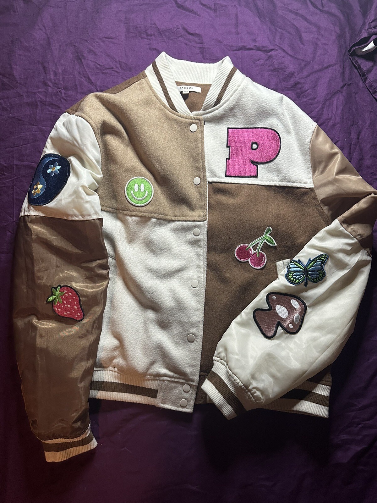 Y2K Bomber Jacket Oversized PACSUN Sz A-image