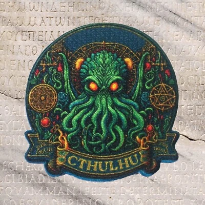 ATHENA BRANDS Cthulhu Patch Iron-on Applique Cryptid Badge, Folklore, Myth, Legend, Horror