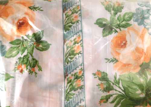 Vtg. Springmaid Wondercale Challis Rose Twin Flat/ Fitted/ King Cases Set of 4 - Picture 4 of 4