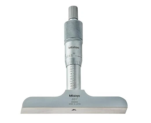 Mitutoyo 128-105 Vernier Depth Gauge, Micrometer Type - Image 2 of 3