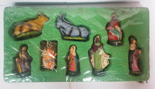 04650 Krippe - Lot 8 Zelluloid Figuren in versiegelter Box - Bild 1 von 8