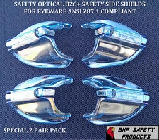 B26+ SIDE SHIELDS FOR RX GLASSES SAFETY EYEWEAR EYE PROTECTION ANSI Z87.1 (2 PR)