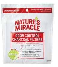 Nature's Miracle Odor Control Charcoal Filter Lasts 3 Months - 2 Count New