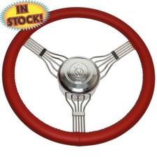 Banjo-rdv - Banjo Steering Wheel Adapter V8 Horn Button In Red Leather