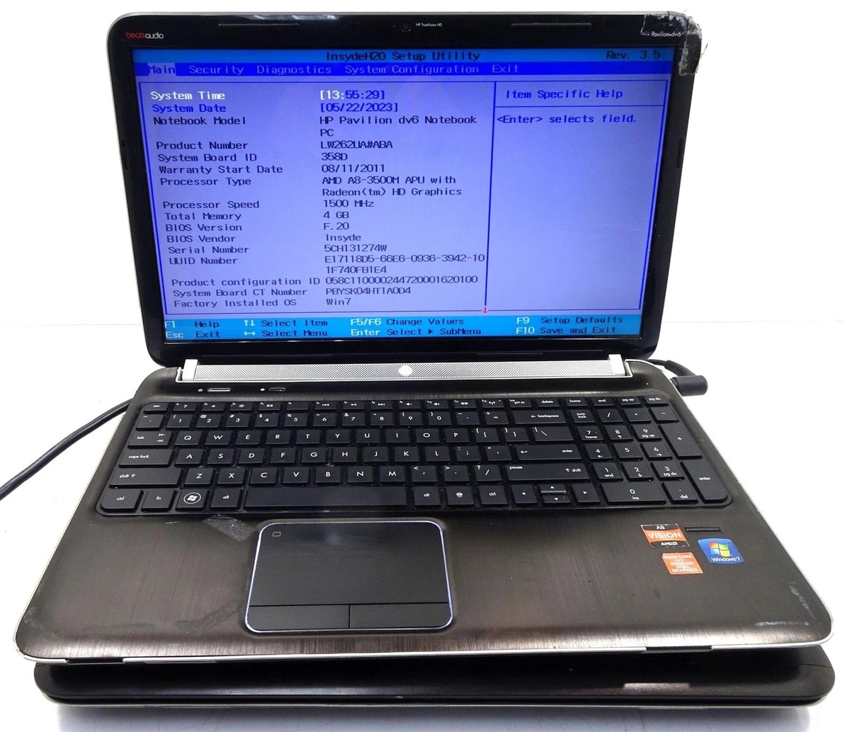 Hp pavilion dv6 online i7