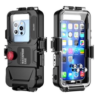 Snorkeling Waterproof Diving Case Cover for iPhone 14 13 12 11 Pro Max XR 8 7 SE