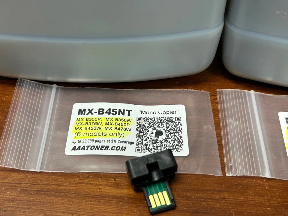 2 MX-B45NT Toner Refill for Sharp MX-B450P, MX-B450W, MX-B476W + 2 Chips - Image 4 of 4
